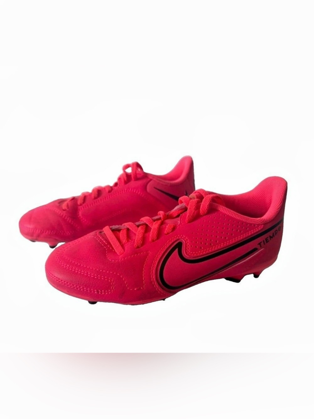 Nike Tiempo Soccer Cleats Pink US 4.5Y Like New